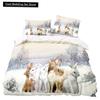 Animal Elephant Cartoon Kids Duvet Cover Queen King Twin Size Bedding Set Wildlife Comforter Cover 2/3pcs Polyester Quilt Cover