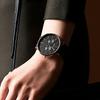 BERING Uhr Unisex Schwarzes Kalbsleder und Schwarzes Edelstahl-Netzarmband 2-teiliges Set Roségold Saphirglas Wechselt 14240-166 Partner-Modell