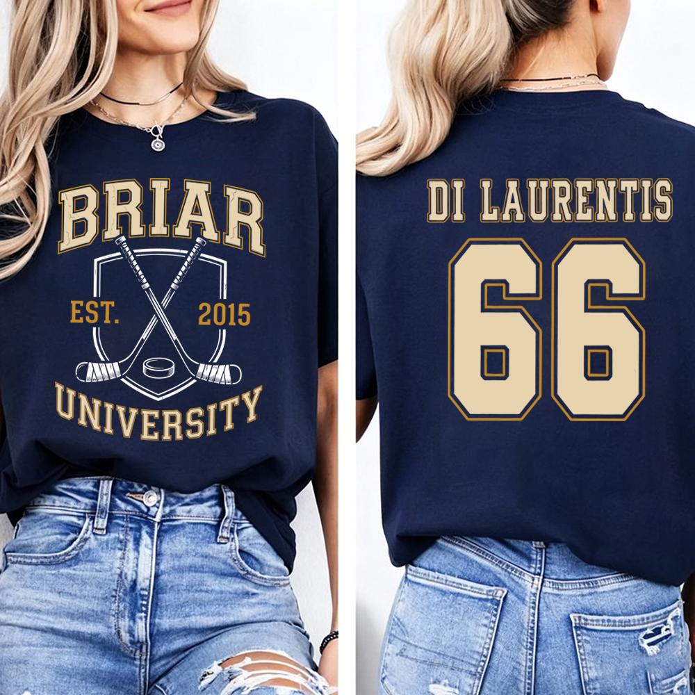 Off Campus Shirt Dean Di Laurentis 66 T-shirt Briar University Hockey Tshirt TV Series Shirts Unisex Short Sleeves Tops Fan Gift S