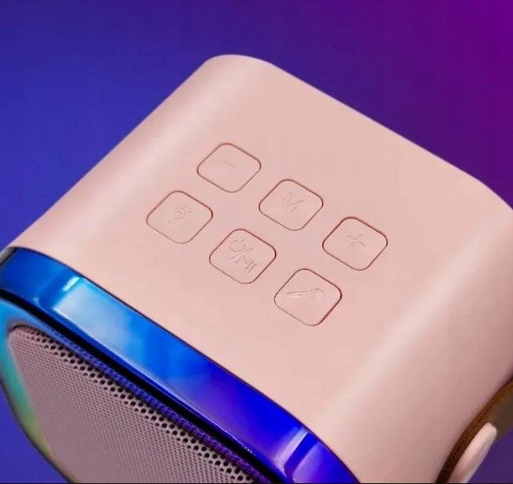 Mikrofon Z Głośnikiem Bluetooth Zestaw Karaoke Pink