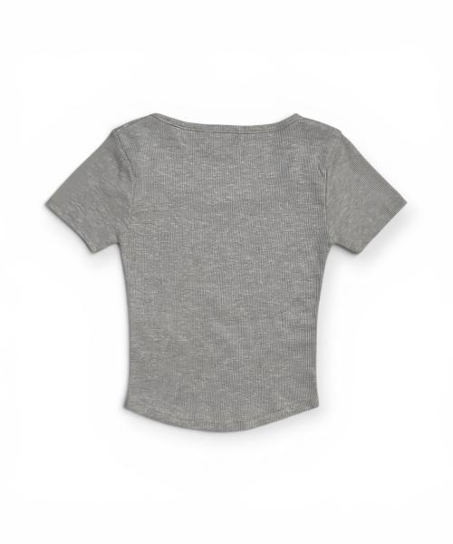 Bonseullipi Bully Square Neck T-Shirt (Gray)