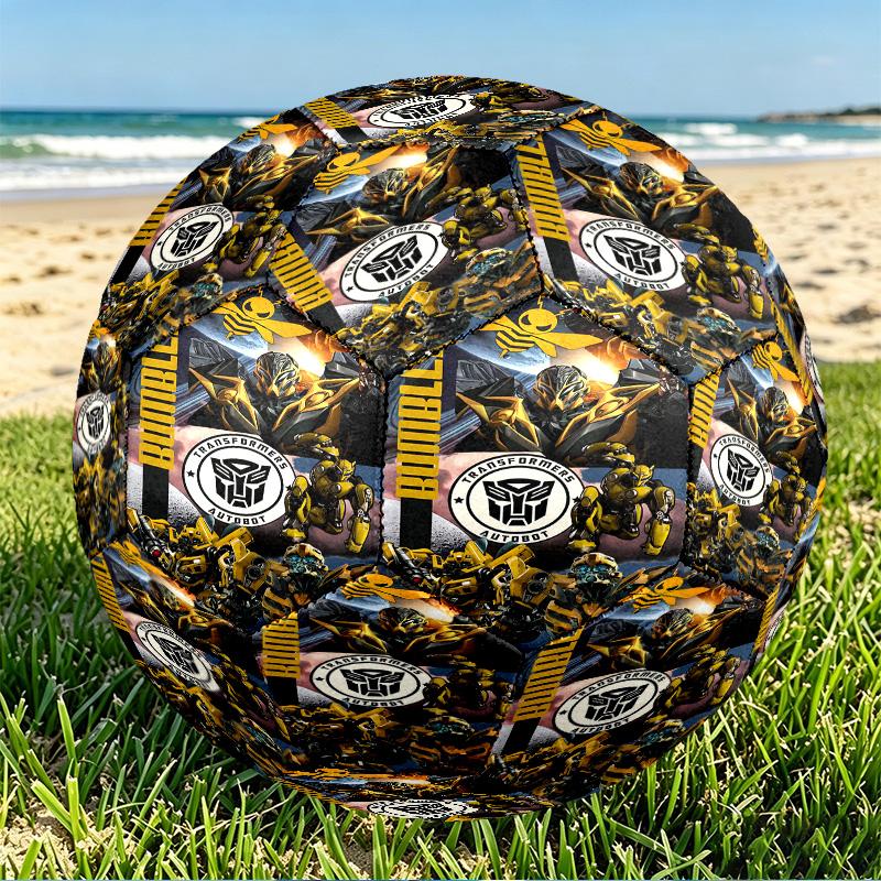 Bumblebee Print Size 5 Soccer Ball, PU Wear Resistant Football for Match Training and Daily Practice, Birthday Gift for Soccer Fans