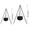 Halloween Large Witch Cauldron On Tripod Candy Bucket Halloween Bonfire Horror Carnival Party Outdoor Yard Decoration