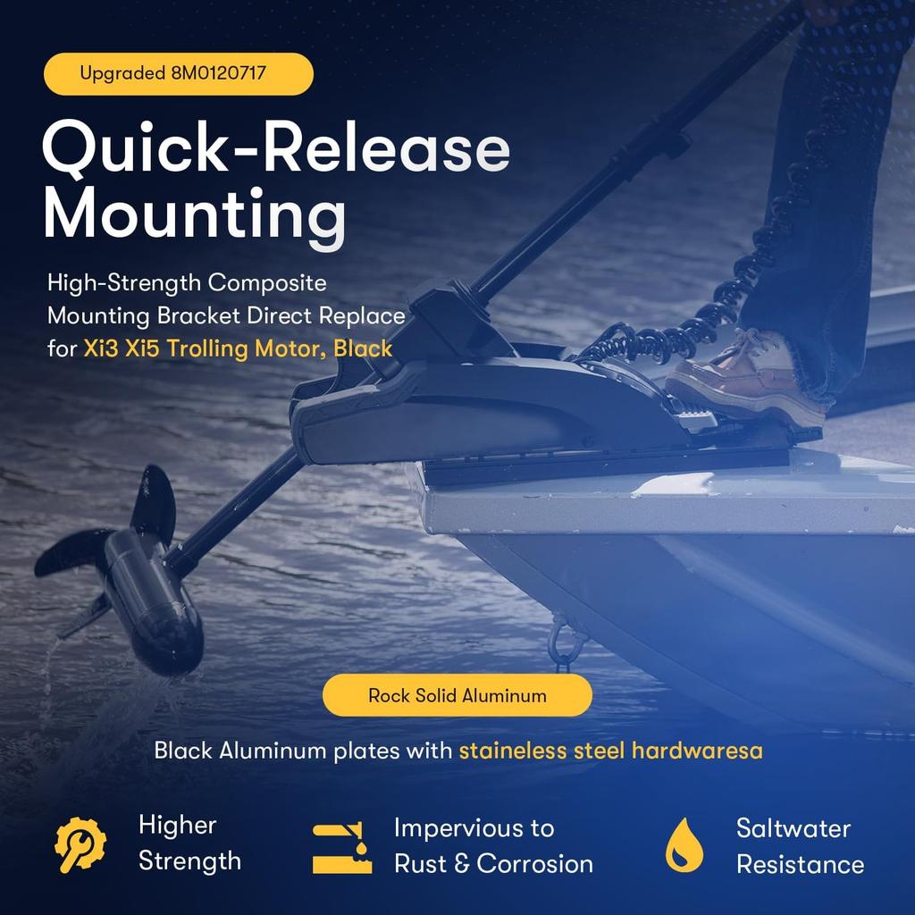 8M0120717 Xi Series Trolling Motor Quick-Release Mounting Bracket Kit for Bow Mounted MotorGuide Xi Series Trolling Motors