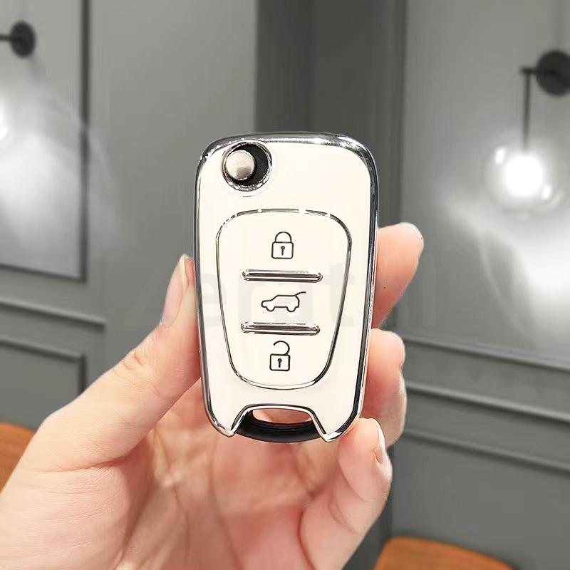 For Hyundai Veracruz Veloster I20 I30 Elantra Azera Tpu Car Key Case Cover For Kia Rio K7 K5 Sportage Sorento Keychain Protector
