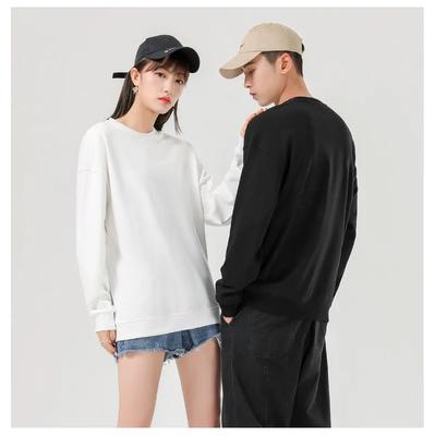 Pull Pull de Couple Coton Bouclette Coupe Ample Couleur Unie Manches Longues Pull pour Homme Hauts Sweat-shirts pour Homme