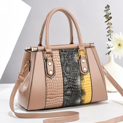 New Trendy and Versatile Women's Bag Middle Aged Mom Handbag Soft Leather Texture One Shoulder Crossbody Bag