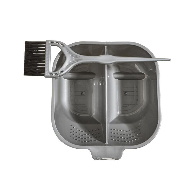 

Oil Hair Dyeing Set DIY Oil Hair Dyeing Bowl Hair Dyeing Comb Two Piece Set Of Dyeing Cream Inverted Bowl Hairdressing Supplies серый