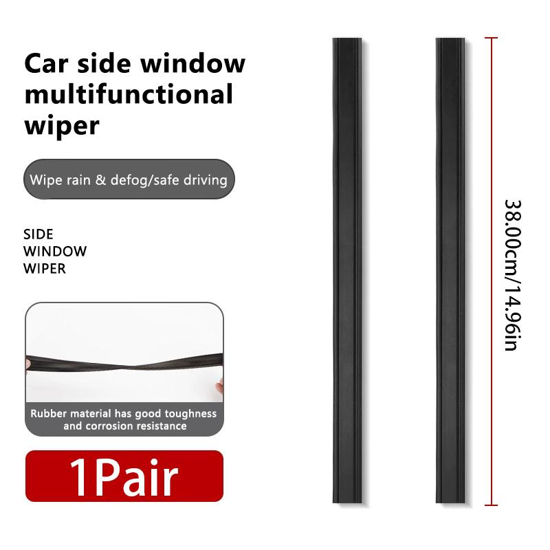 SEAMETAL Car Side Window Wiper Car Window Lift Rubber Strip Clear View Auto Side Window Filler Weatherstrip Noise Insulation