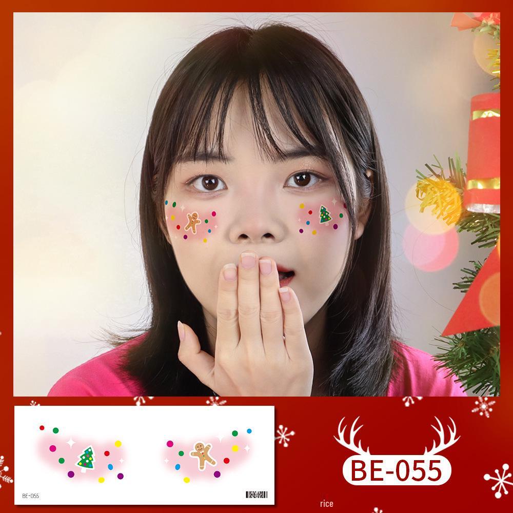 Popular Christmas Makeup Stickers: Waterproof, Long-Lasting, Temperature Sensitive Tattoo Stickers for Parties and Concerts.