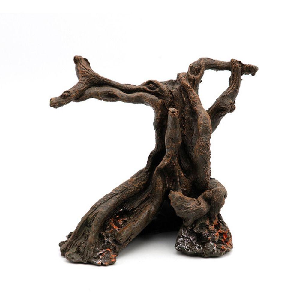 Simulation Hermit Crab Climbing Toy Decorative Reptile Cylinder Roots Plant Micro Landscape