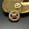 Knotted Design Decorative Buttons for Crafts Sewing Accessories Buttons Golden Metal 20mm Snap Buttons for Clothing Shirt Jacket