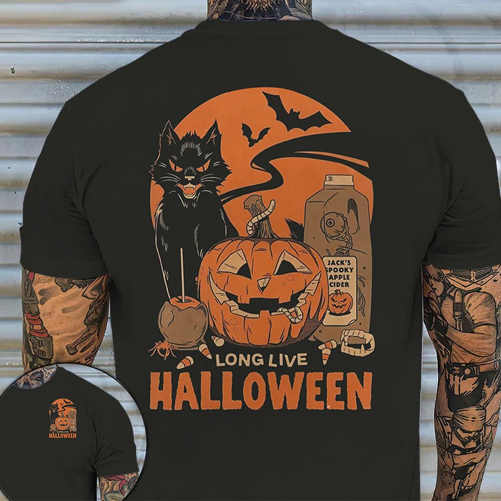 2023 Horror Halloween Pumpkin Graphic Men T-shirts Hip Hop Street Summer Apparel Loose Short Sleeve Tops Oversized T Shirts 5XL