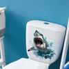 Sticker Mural Requin 3D Imperméable Autocollant Auto-Adhésif Pour Décoration Salle de Bain & Chambre