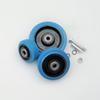 Medium Blue Silent Rubber Swivel Caster Wheel
