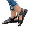 Large size simple ring flat-bottomed fish mouth sandals summer new open-toed beach women's shoes
