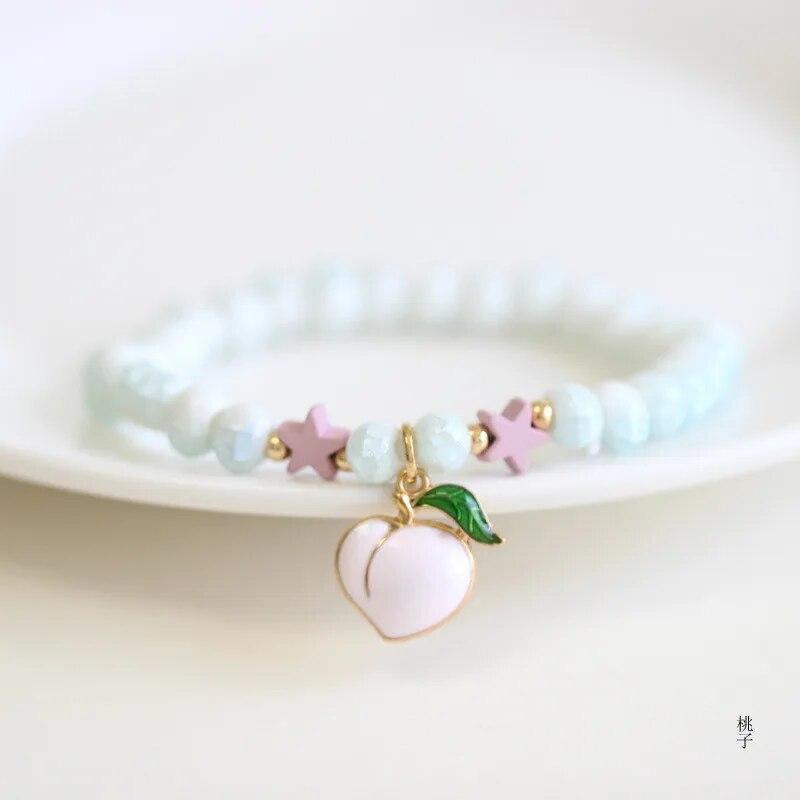 

Жемчужный кролик в бутылке, эластичные браслеты из бисера, керамические бусины в виде животных, браслет для женщин, ювелирные изделия, подарки на день рождения A7