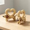 3D-gedruckte herzförmige Hundefigur Dekorative Skulptur Heim-Büro Schreibtisch-Ornament Geschenkidee Einzigartiges Design Leichtes Material