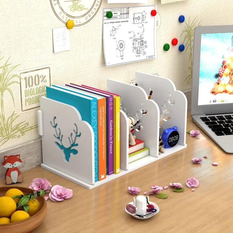 Multi-layer Easy-to-assemble Desktop Bookshelf Table Book Stand Cute for Children and Students