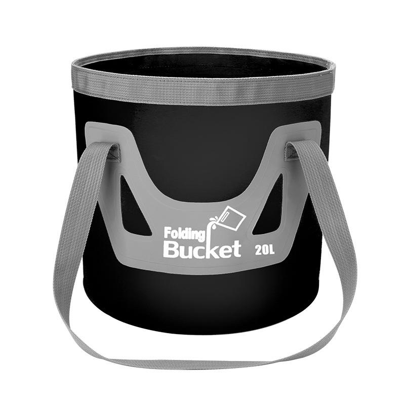 

Pvc Waterproof Bucket Bag, Foldable Waterproof Fishing Bag, Outdoor Camping Fishing Bucket, Car Wash Bucket. 12L чорний
