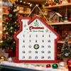 Christmas Countdown Advent Calendar 2026 Wooden Sign Christmas Tree Atmosphere Decoration Calendar Wall Decoration Ornaments
