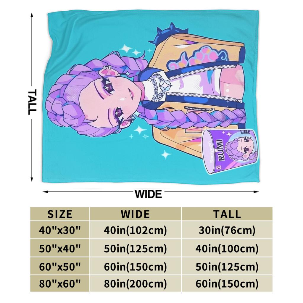 KPop Demon Hunters Rumi Blanket Super Soft Funny Plush Throw Blanket For Children Outdoor Flannel Bedspread Bed Cover