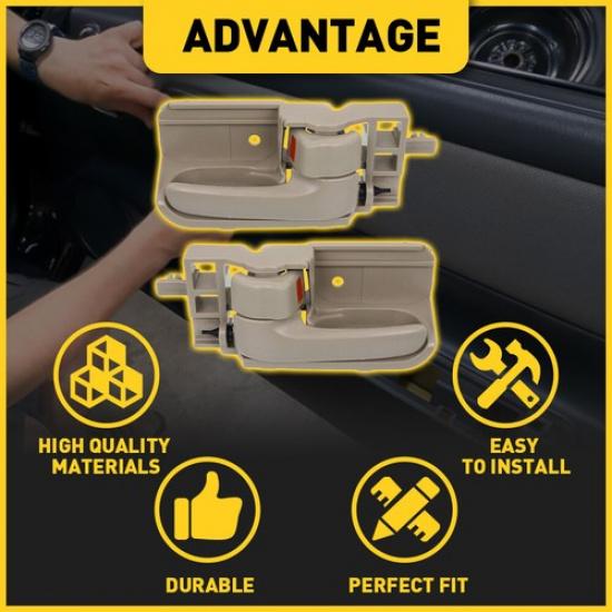 For Toyota 2003-2008 Corolla Matrix 2005-2012 Tacoma Ide Tan Door Handle 2PCS