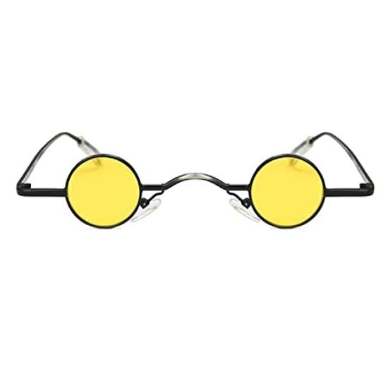 Marke Steampunk Klein Rund Steampunk [meSmart] (Fujisan-Gläser) Sonnenbrille, Klein, Leicht, (Gelb)
