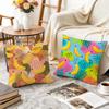 Banana Pop Art Cushion Cover Durable Hypoallergenic Organic Linen Pillow Cover Short Size Washable Skin-Friendly