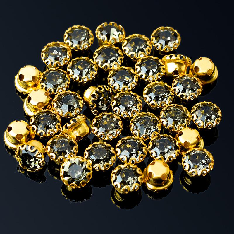 „Gheare din sticlă de cristal colorată rochie de mireasă din dantelă de diamant Accesorii pentru bijuterii DIY”