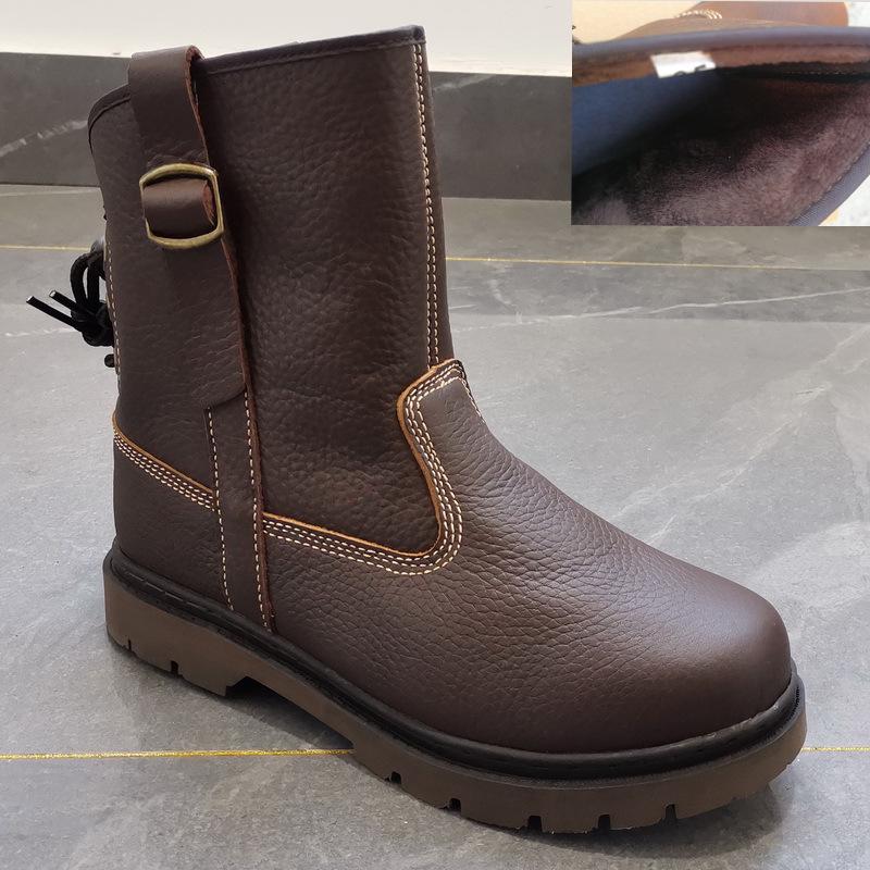 Oferta speciala: Cizme scurte din piele naturală - unisex retro călărie și stil Martin, respirabile și la modă