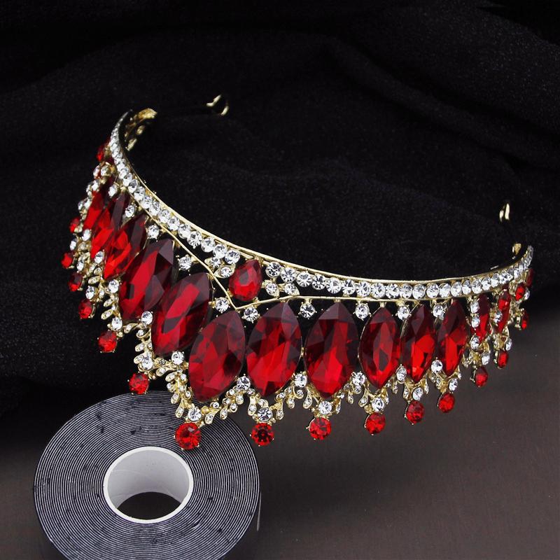 Baroque Crystal Bridal Jewelry Sets for Women Luxury Tiara Crown Necklace Earrings Bride Wedding Dress Prom Dubai Jewelry Set