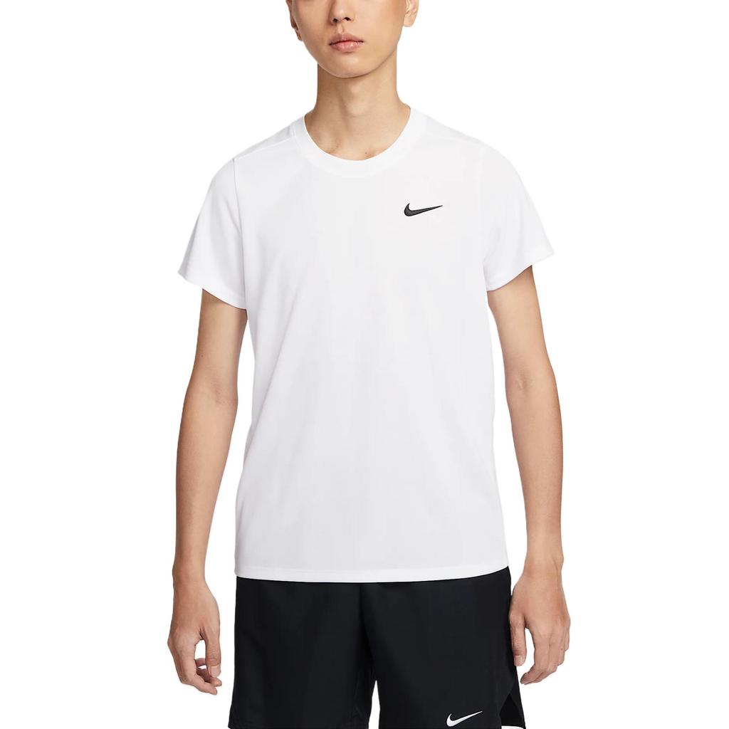 Nike Court Victory Logo Embroidered Comfortable Quick-Dry Tennis Crew Neck Short Sleeve T-Shirt Men Tops White FZ6922-100