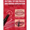 Matte Lip Liner, Water Resistant & Smudge-proof, Pigmented Color for Daily Casual, Office, or Party Use