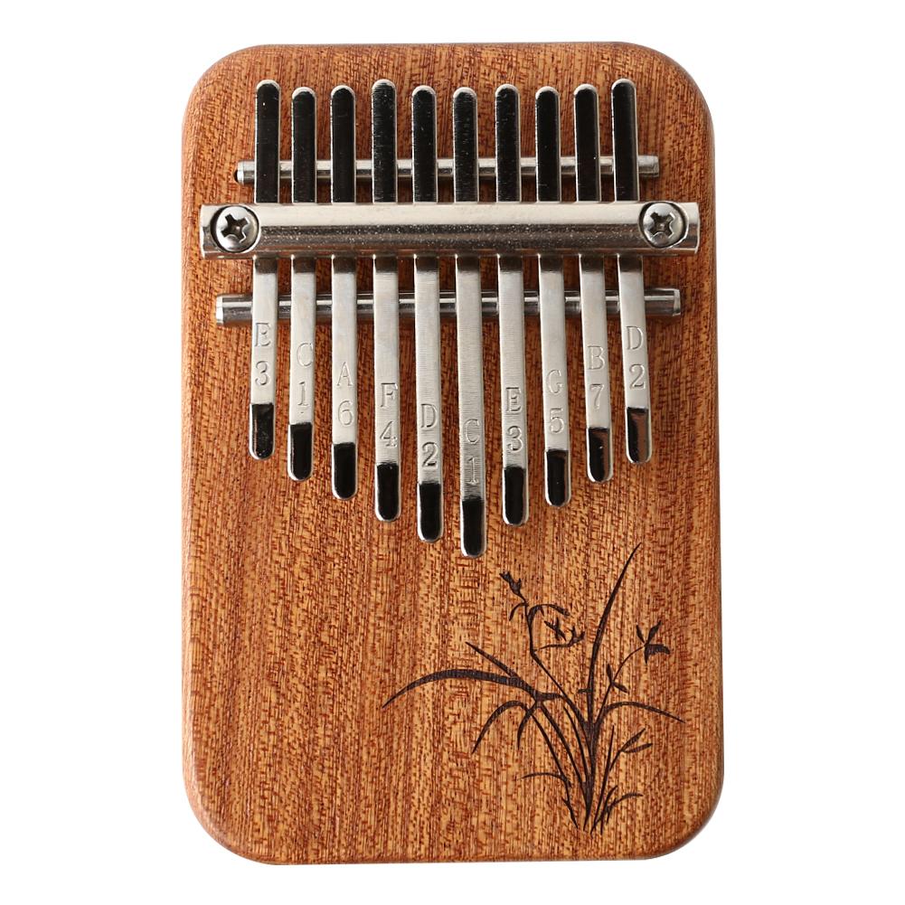 

10 Key Mini Kalimba Portable Finger Percussion Kalimba Wood Keyboard Percussion Instrument Music Gifts for Kids Adults Beginners