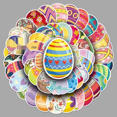 50 Cute Girly Easter Egg Stickers for Phone Cases & Water Bottles