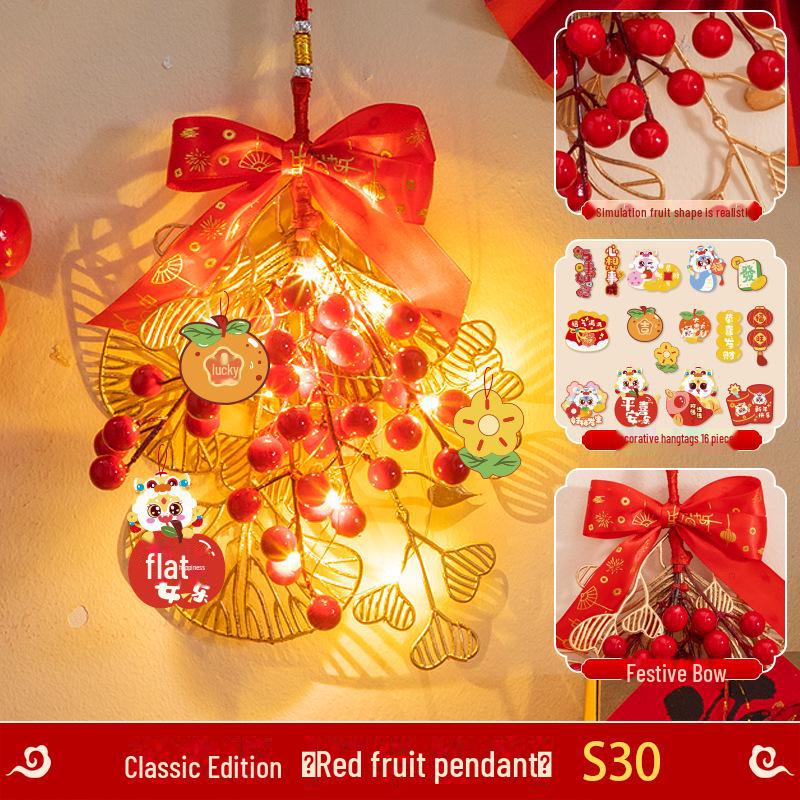 Fortune Fruit Pendant: Snake Year Spring Festival Decoration for Living Room