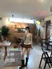 Korean-Style Coffee Striped V-Neck Slimming Two-Piece Women's Long Sleeve Top for Autumn/Winter