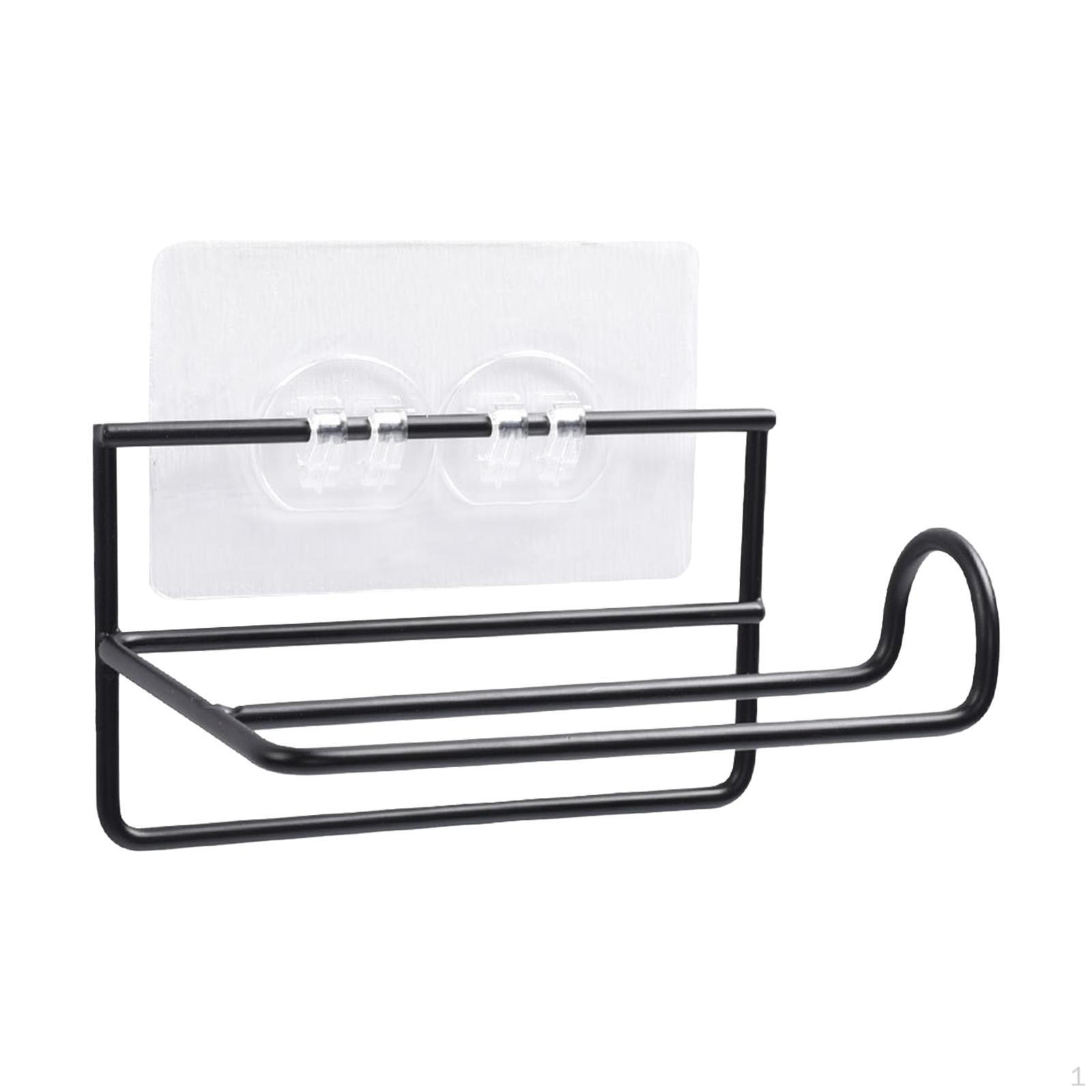

Toilet Tissue Holder Wall Mounted Stylish Punch Free Towel Roll Paper Dispenser for Kitchen