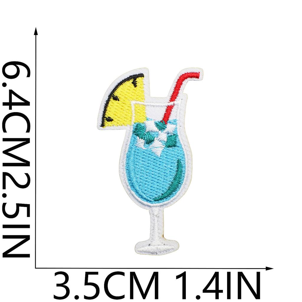 Cabin Embroidery Cloth Sticker Hawaii Travel Decoration Patch Sticker Yay Tree Pineapple Computer Embroidery Patch Flamingo