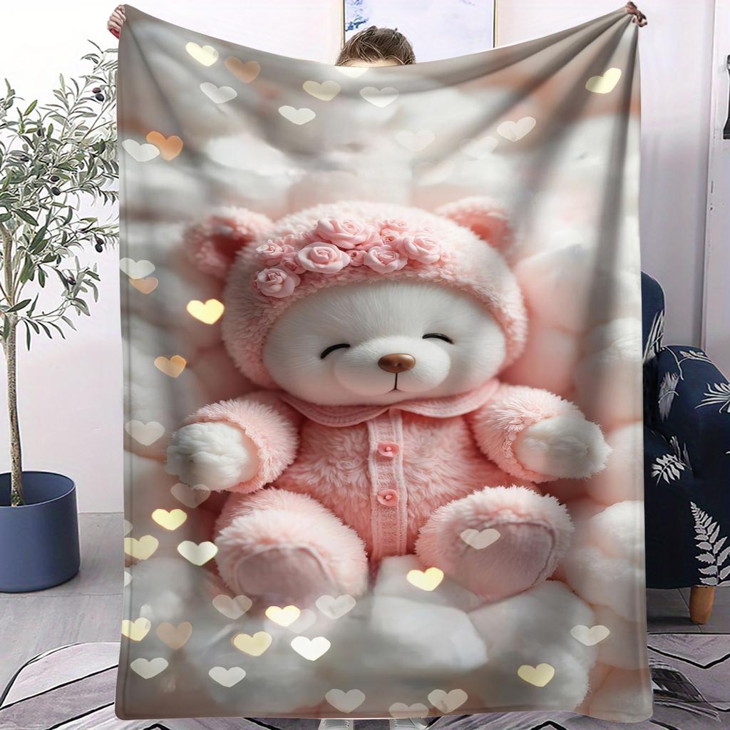 1PC Modern Luxury&Healing Art Bundle Blanket Warm Cozy Portable Flannel Blanket for Home Camping Travel Gift for Girls Boys