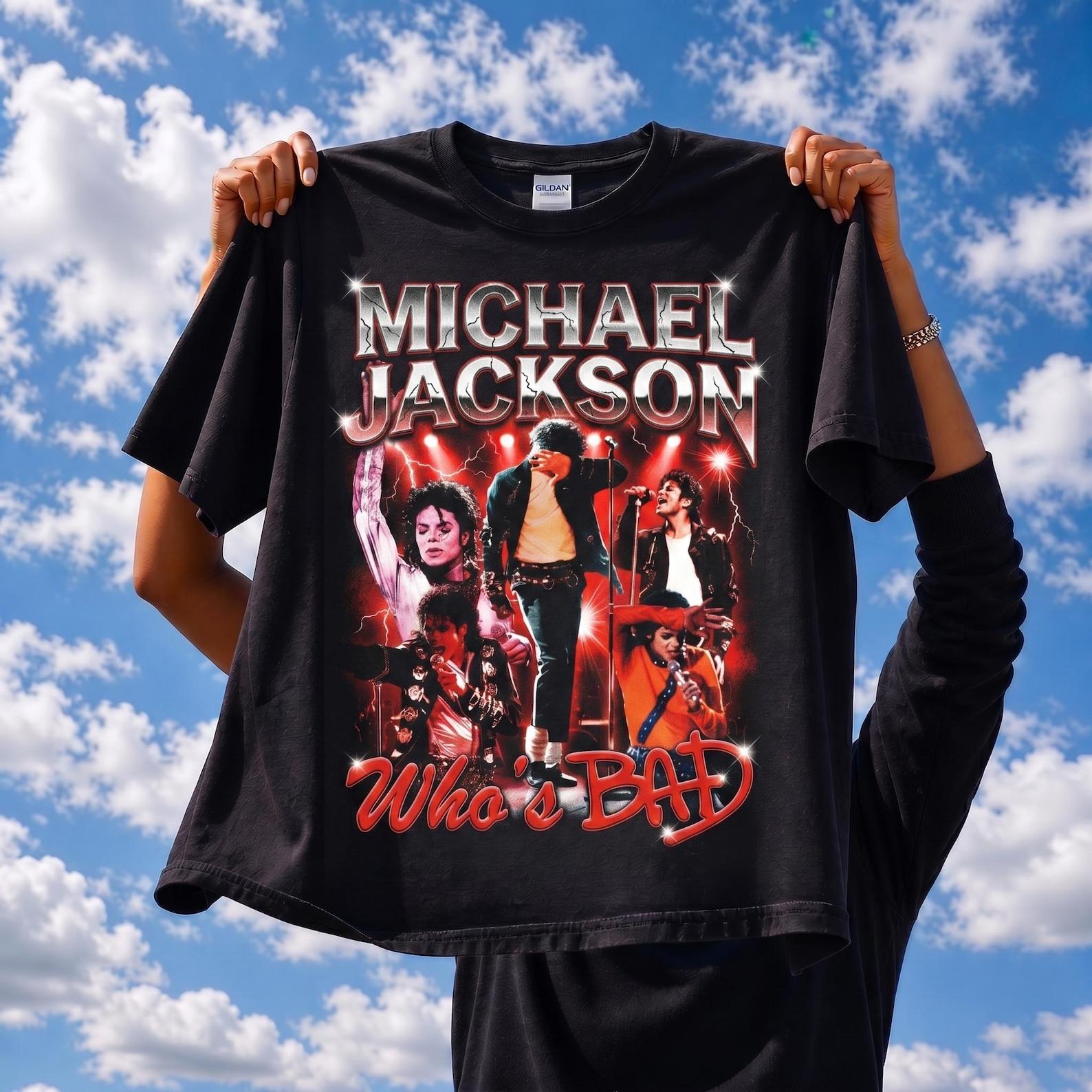 Michael Jackson Who s Bad Tee | Vintage Bootleg 80s Pop Music T-Shirt M
