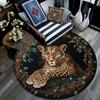 Runder Leoparden-Teppich, Teppich für Wohnzimmer, Schlafzimmer, Sofa, Spielzimmer-Dekor, Rutschfeste Fußmatte