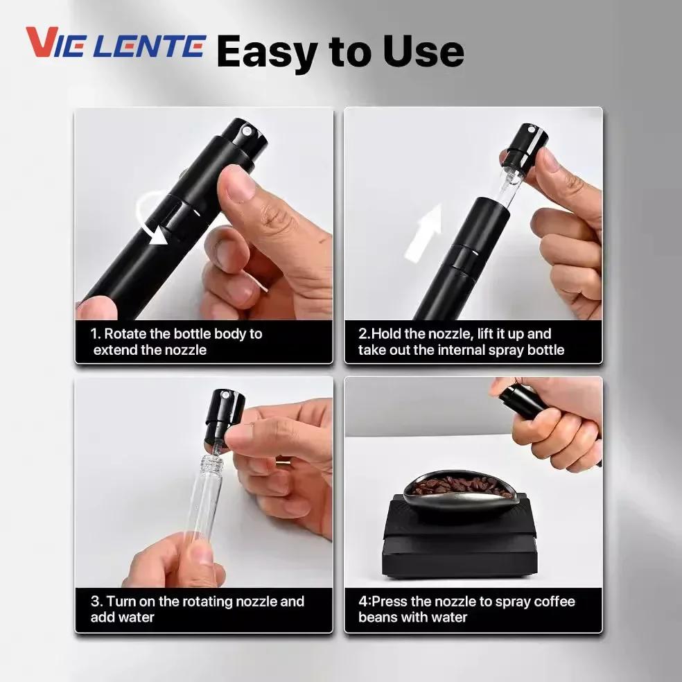 Coffee Beans Dosing Cup Trays and Spray Portable Humidifier Powder Anti Fly and Static Electricity Espresso Grinder Accessories