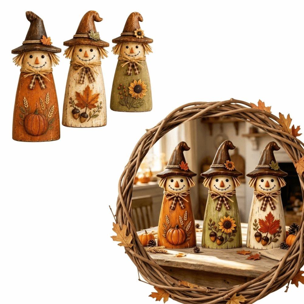 Vintage Style Fall Decor Set Tabletop Witch Table Decorations  Autumn Decoration