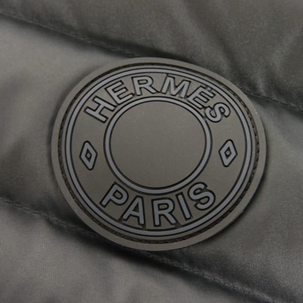 Used 9212 Crude Cell Quilted Gilet 3H0156DA 7865 34 Logo Silicone Drawcord Unused Serie Patch Black Women's from Japan