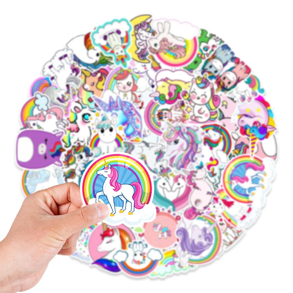 50 New Unicorn Graffiti Stickers Suitcase Car Refrigerator Decoration Stickers
