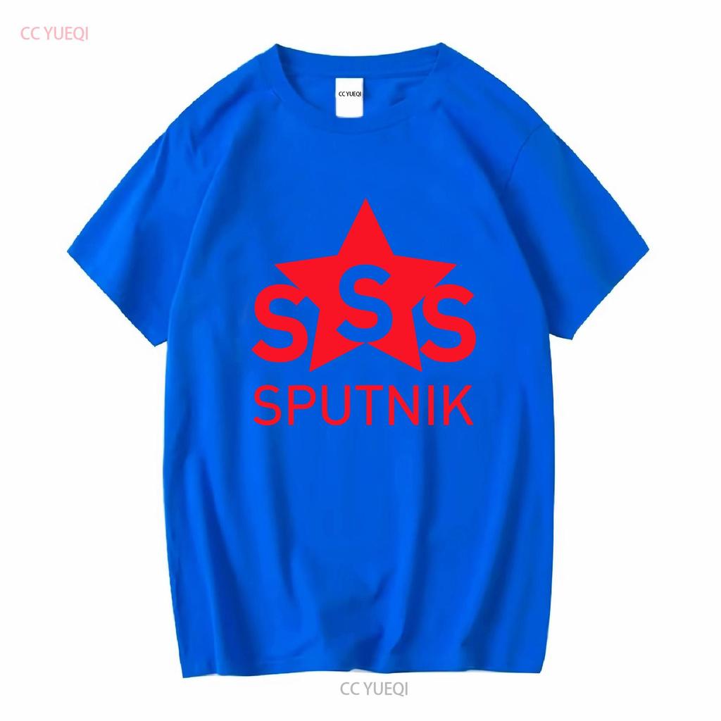 Sigue Sputnik T Shirt long or short sleeves vintage Washed fashion streetwear Slightly designer clothes Stretched Unisex Soft