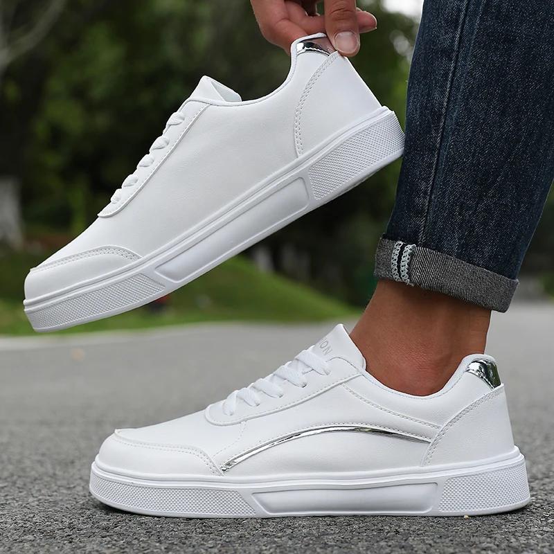 Men's Minimalist Board Shoes Fashionable Lightweight Comfortable Breathable Casual Walking Shoes New White Anti Slip Sneakers