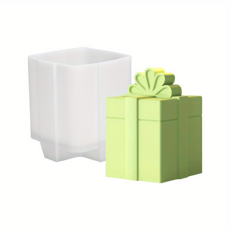 3D Christmas Gift Box Candle Silicone Mold Bowknot Gift Boxes for Car Aromatherapy Candle Gypsum Resin Mould DIY New Year Xmas Gifts
